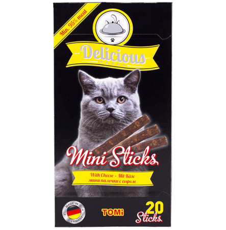 Tomi Delicious Mini Sticks Палички з сиром для котів 2 г