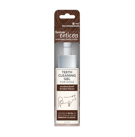 TropiClean Enticers Teeth Cleaning Gel for dog Копчена яловича грудка 59 мл