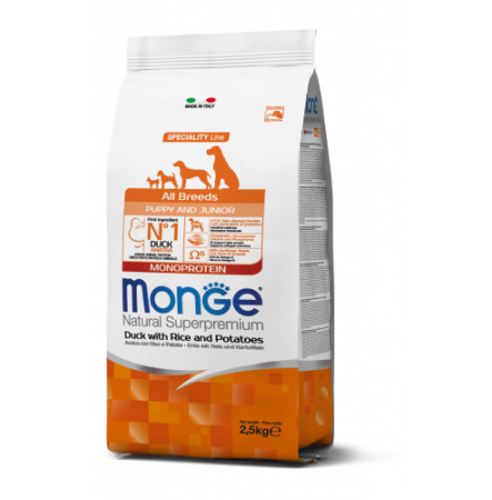 Monge Speciality Line Dog Puppy and Junior All Breeds Duck, Rice and Potatoes 12 кг