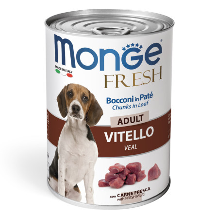 Monge Dog FRESH Chunks in Loaf Veal Adult 400 г