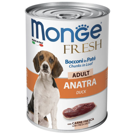 Monge Fresh Dog Adult Crunks in loaf Duck 400 г