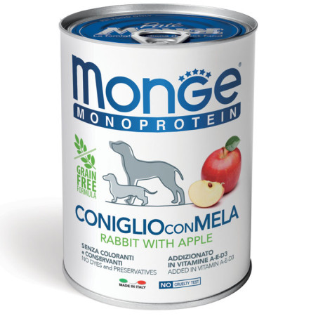 Monge Monoprotein Dog Pate Rabbit and apple 400 г