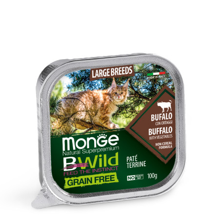 Monge Cat Вwild Grain Free Wet Buffalo with Vegetables 100 г