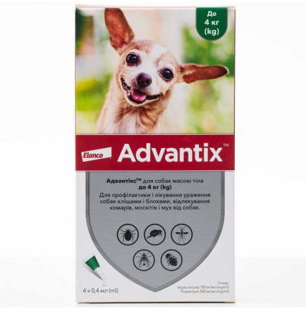 Advantix для собак до 4 кг