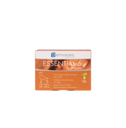 Dermoscent Essential 6 spot-on краплі для шкіри та шерсті собак вагою 10-20 кг