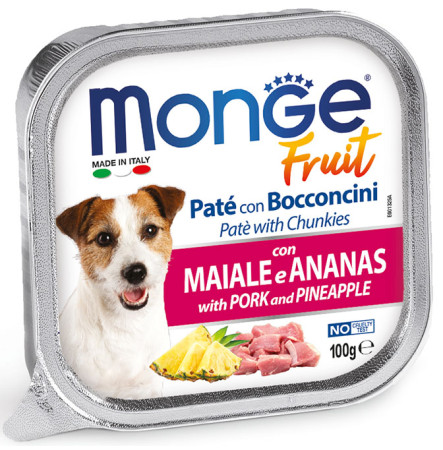 Monge Fruit Pate and Crunkies Adult Dog Pork and pineapple 100 г