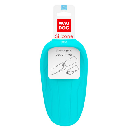 WAUDOG Silicone Поїлка насадка на пляшку для котів і собак, блакитна