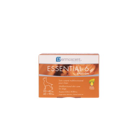 Dermoscent Essential 6 spot-on краплі для шкіри та шерсті собак вагою 20-40 кг