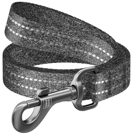 Повідець для собак WAUDOG Re-cotton сірий, бавовна, M, 20 мм, 5 м