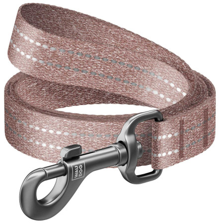 Повідець для собак WAUDOG Re-cotton коричневий, бавовна, M, 20 мм, 5 м