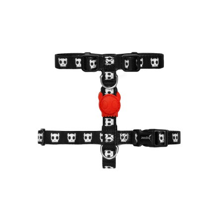 Zee.Dog Шлея для собак Skull 2.0 black H-Harness S