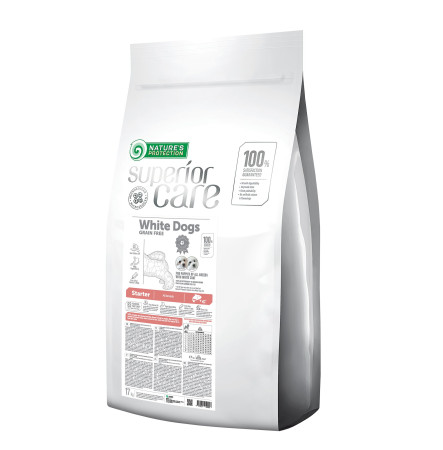 Nature's Protection Superior Care White Dogs Grain Free Salmon Starter All Breeds 17 кг