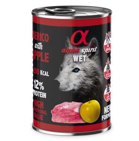 Alpha Spirit Dog Adult Iberian Pork with Yellow Apple консерва 400 г