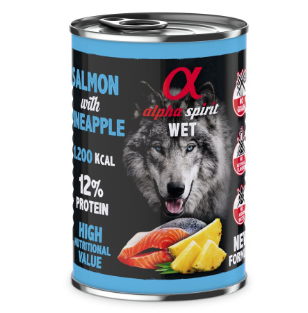 Alpha Spirit Dog Adult Salmon with Pineapple консерва 400 г