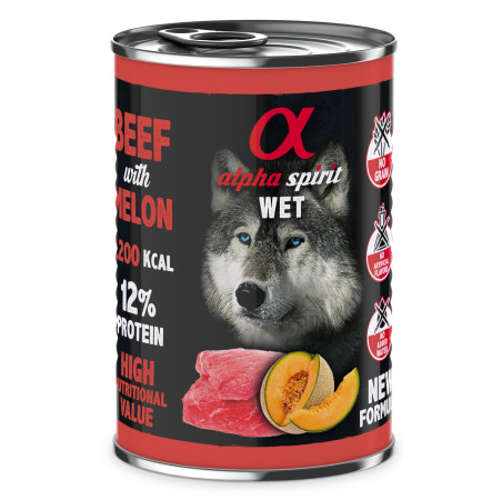 Alpha Spirit Dog Adult Beef with Melon консерва 400 г
