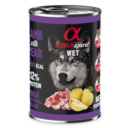 Alpha Spirit Dog Adult Lamb with Pear консерва 400 г