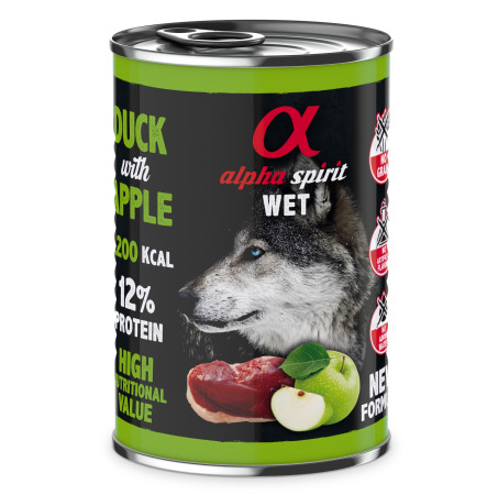 Alpha Spirit Dog Adult Duck with Green Apple консерва 400 г