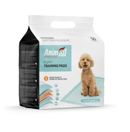 AnimAll Пелюшки для цуценят та дорослих собак 60 х 90 см