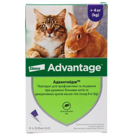 Advantage 80 для котів та декоративних кролів понад 4 кг