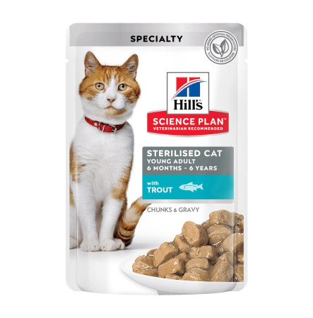 Hill's Science Plan Feline Young Adult Sterilised Trout 85 г