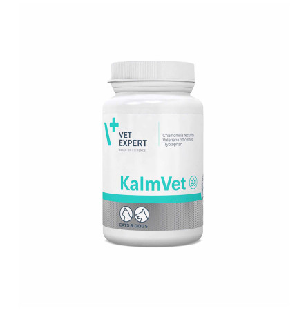 Vet Expert KalmVet Харчова добавка, що зменшує симптоми стресу у котів і собак 60 капсул