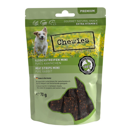 Chewies meat strips with rabbit Ласощі для собак з м'яса кролика 70 г
