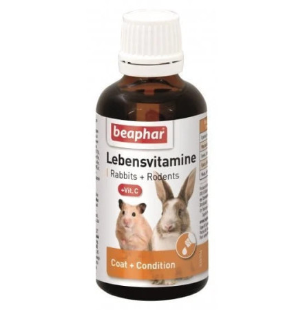 Beaphar Lebensvitamine Мульти комплекс вітамін кормова добавка для гризунів та кролів 50 мл